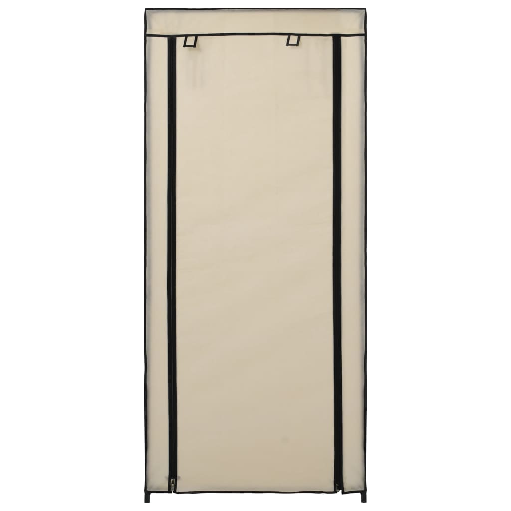 Armoire à chaussures Vidaxl avec couvercle 58x28x106 cm Crème en tissu