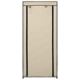 Armoire à chaussures Vidaxl avec couvercle 58x28x106 cm Crème en tissu