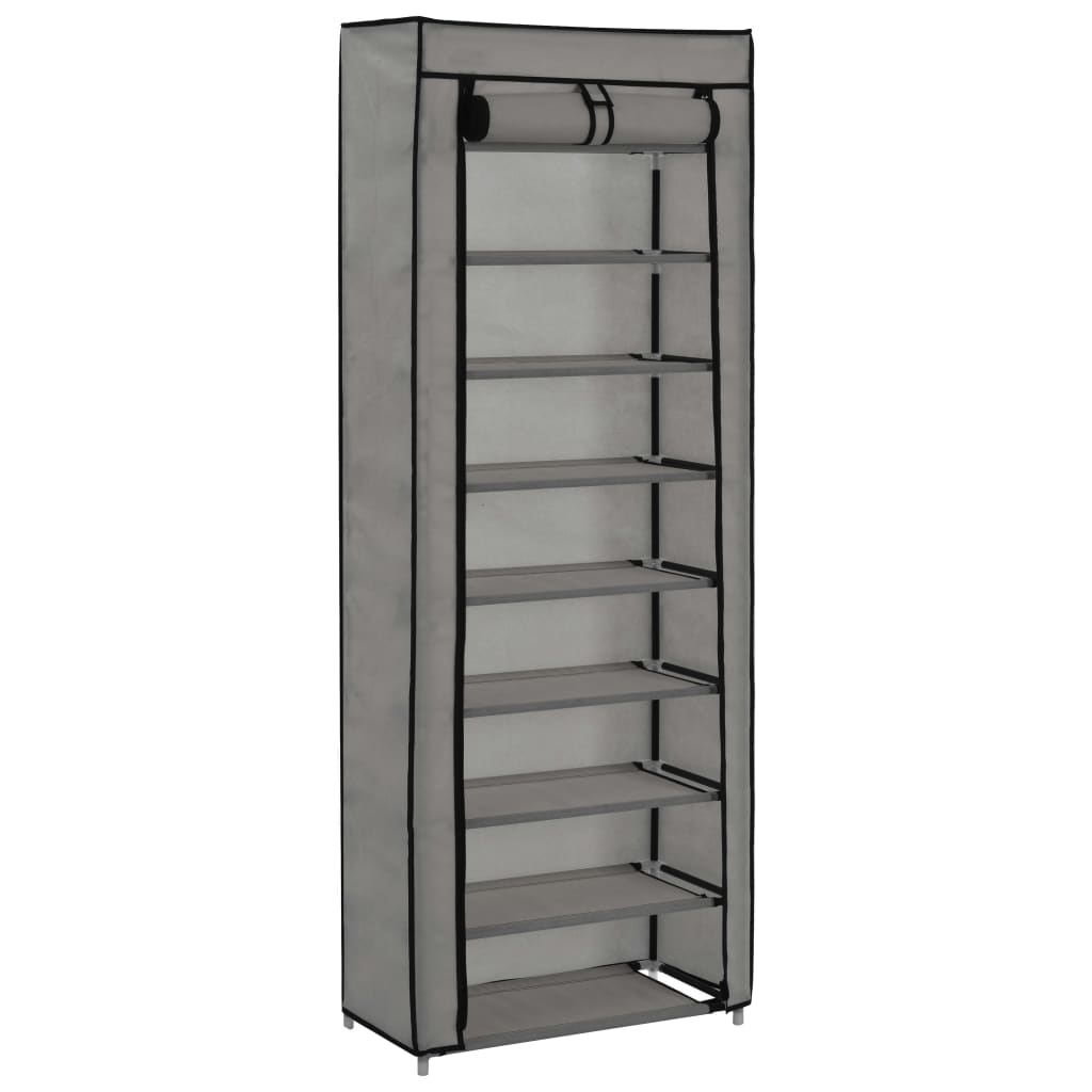 VidaXL shoe cabinet with cover 57x29x162 cm fabric gray