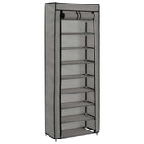 Armoire à chaussures Vidaxl avec couvercle 57x29x162 cm Gray