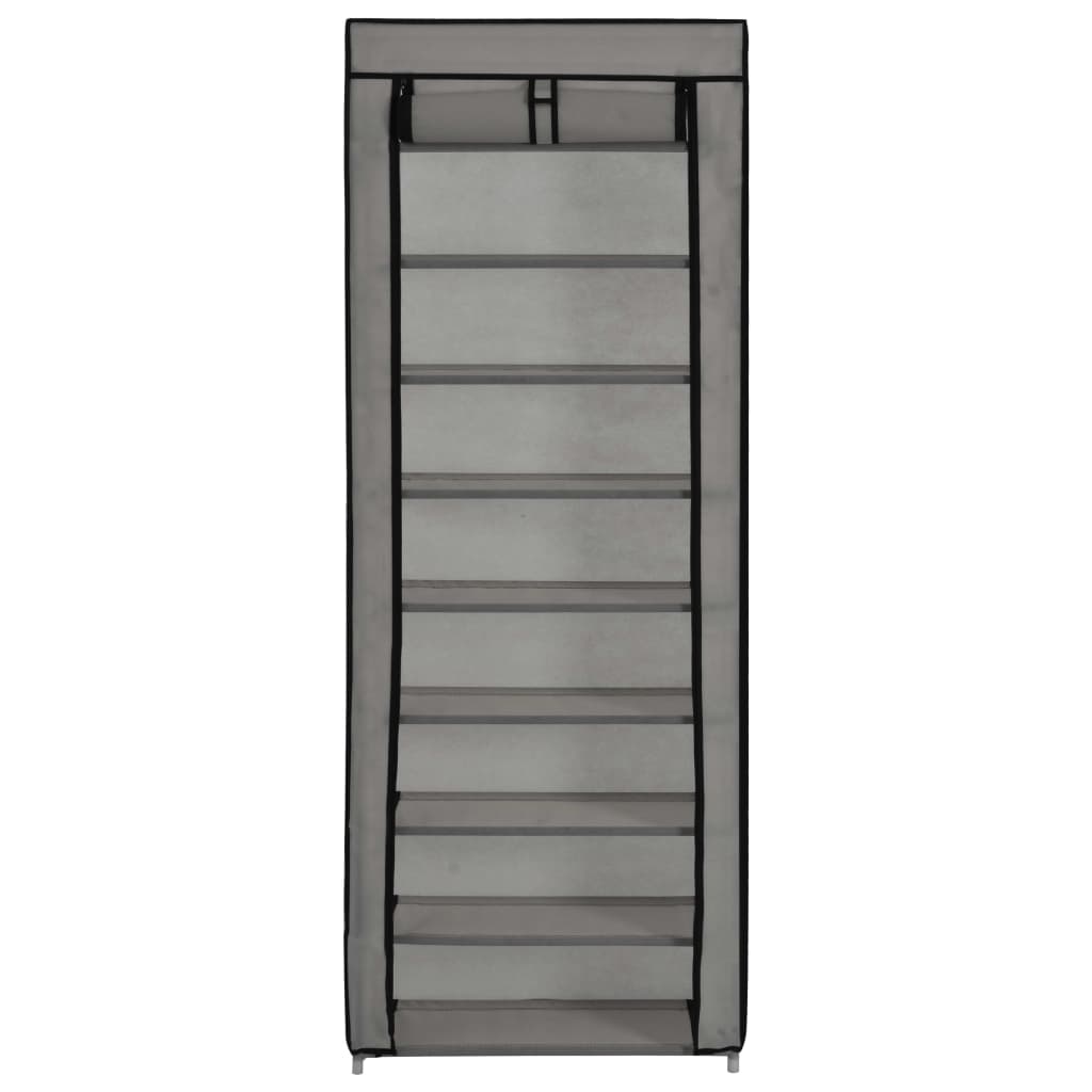 VidaXL shoe cabinet with cover 57x29x162 cm fabric gray