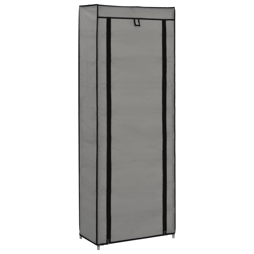 VidaXL shoe cabinet with cover 57x29x162 cm fabric gray