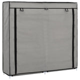 Vidaxl schoenenkast met hoes 115x28x110 cm stof grijs