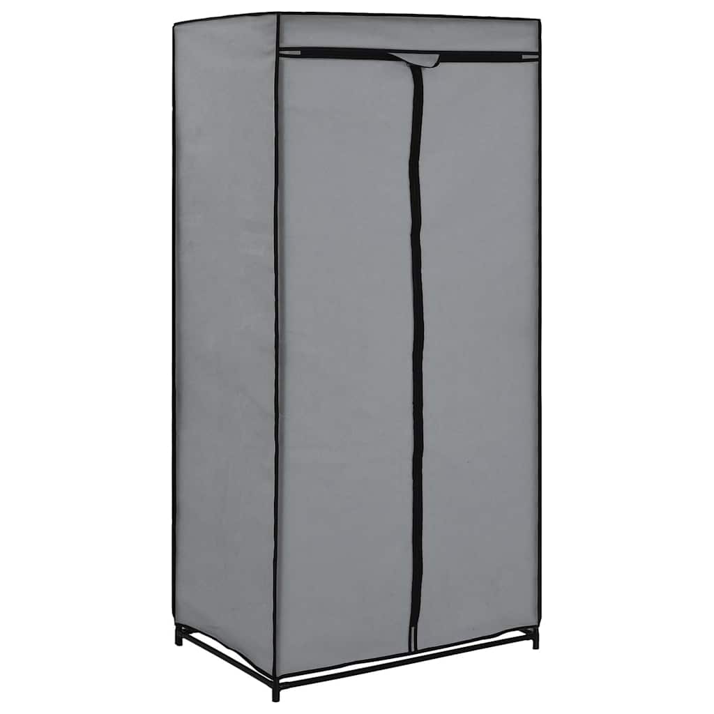 Vidaxl kledingkast 75x50x160 cm grijs