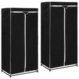Vidaxl kledingkasten 2 st 75x50x160 cm zwart