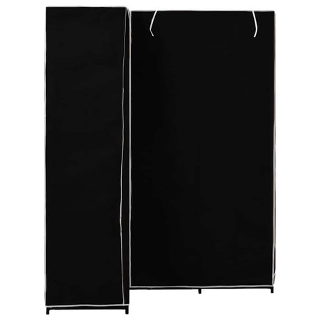 Vidaxl hoekkledingkast 130x87x169 cm zwart