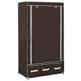 Vidaxl kledingkast 87x49x159 cm stof bruin