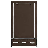 Vidaxl kledingkast 87x49x159 cm stof bruin