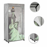 Vidaxl kledingkast new york 75x45x160 cm stof