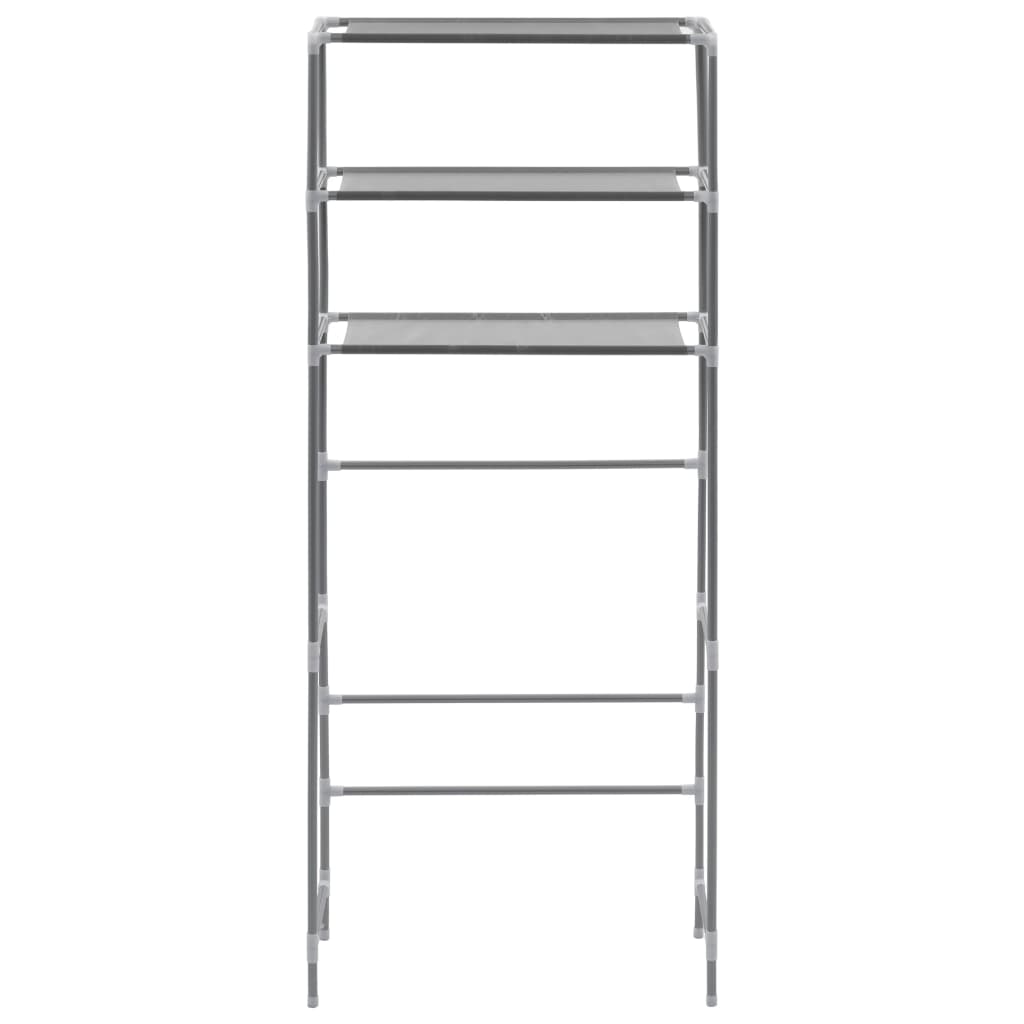 Vidaxl Rack de almacenamiento para lavadora boven 3 capas 69x28x169 cm de plata