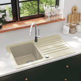 VidaXL sink single bowl of granite beige