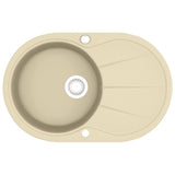 Vidaxl sink single bowl of oval granite beige