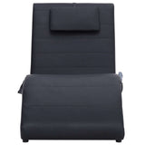 Vidaxl massage chaise longue met kussen kunstleer zwart