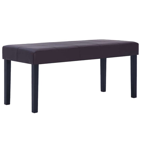 Vidaxl bankje 106 cm kunstleer bruin