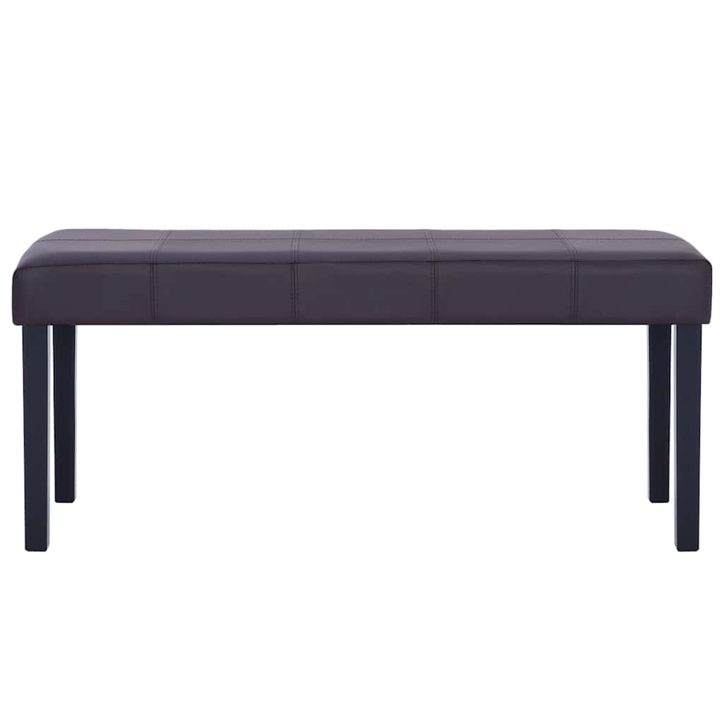 Vidaxl bankje 106 cm kunstleer bruin