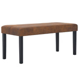 Vidaxl bankje 106 cm kunstsuède bruin