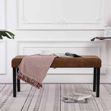 Vidaxl bankje 106 cm kunstsuède bruin