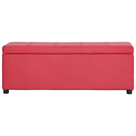 Vidaxl bankje met opbergvak 116 cm kunstleer rood