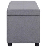 Vidaxl bankje met opbergvak 116 cm polyester lichtgrijs
