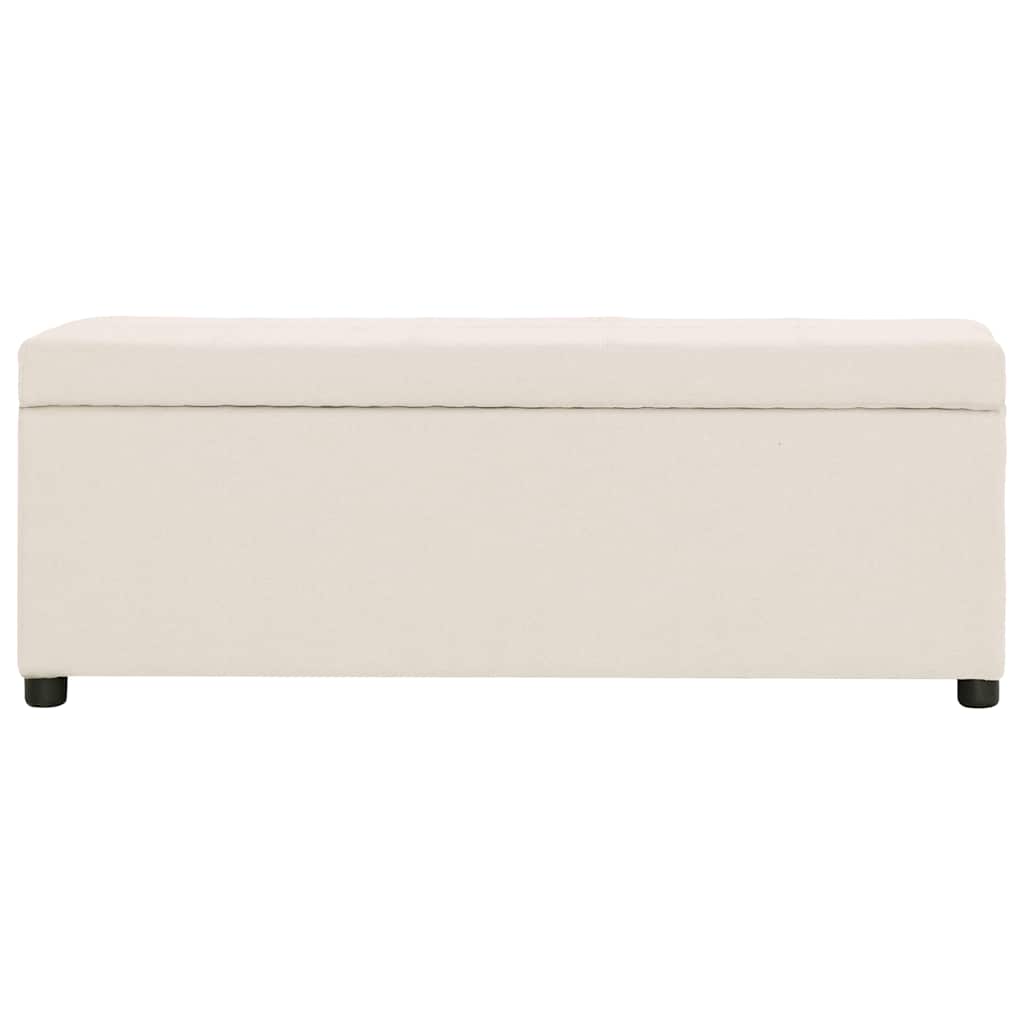 Vidaxl bankje met opbergvak 116 cm polyester crème