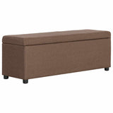 Vidaxl bankje met opbergvak 116 cm polyester bruin