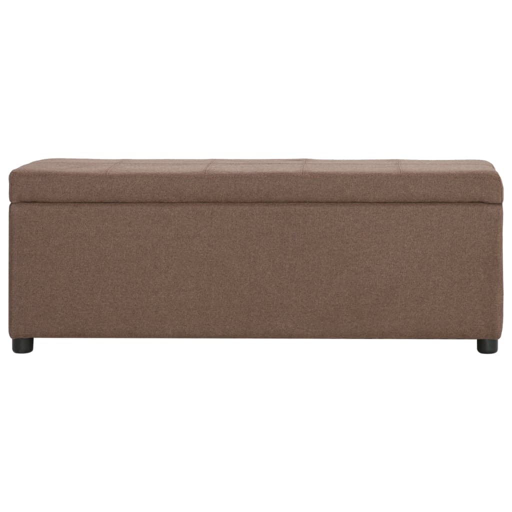 Vidaxl bankje met opbergvak 116 cm polyester bruin