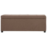Vidaxl bankje met opbergvak 116 cm polyester bruin