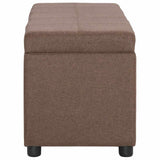 Vidaxl bankje met opbergvak 116 cm polyester bruin