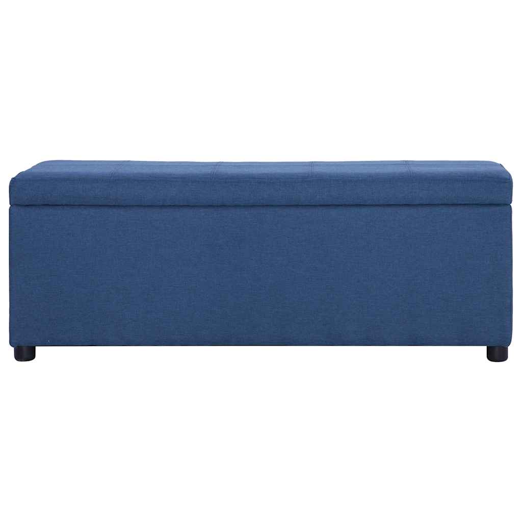Vidaxl bankje met opbergvak 116 cm polyester blauw