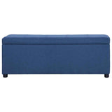 Vidaxl bankje met opbergvak 116 cm polyester blauw
