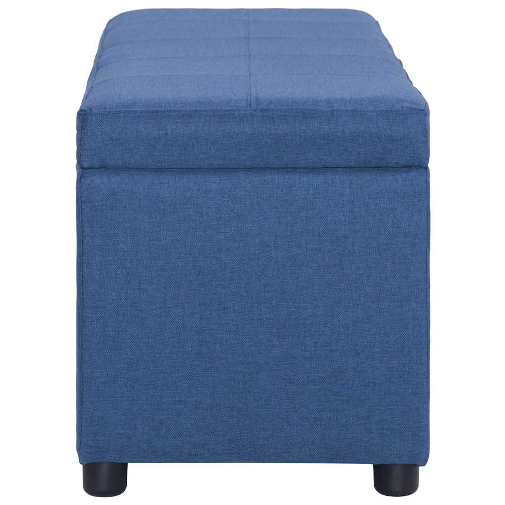 Vidaxl bankje met opbergvak 116 cm polyester blauw