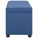 Vidaxl bankje met opbergvak 116 cm polyester blauw