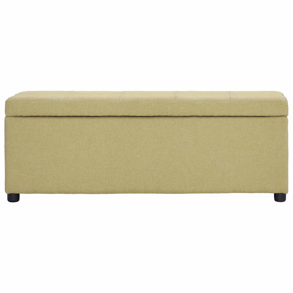Vidaxl bankje met opbergvak 116 cm polyester groen