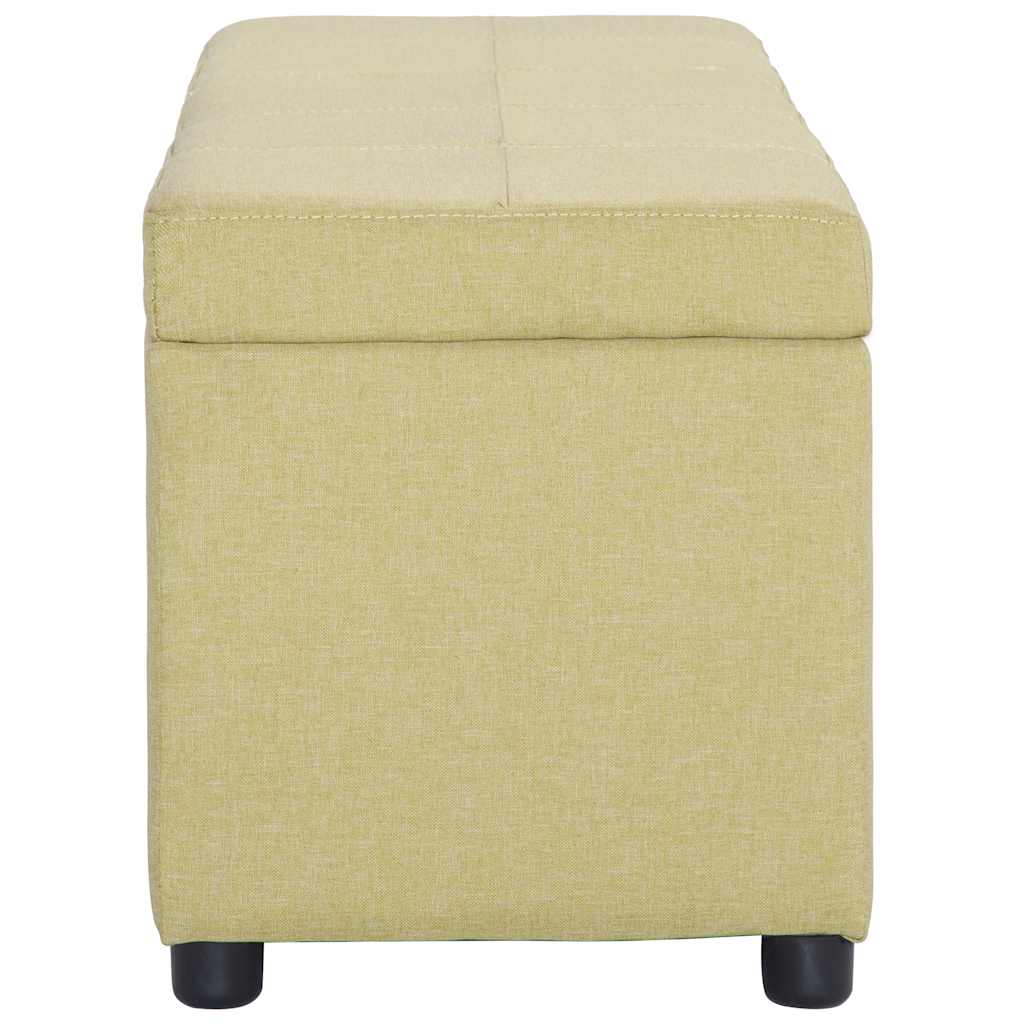 Vidaxl bankje met opbergvak 116 cm polyester groen