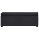 Vidaxl bankje met opbergvak 116 cm polyester zwart