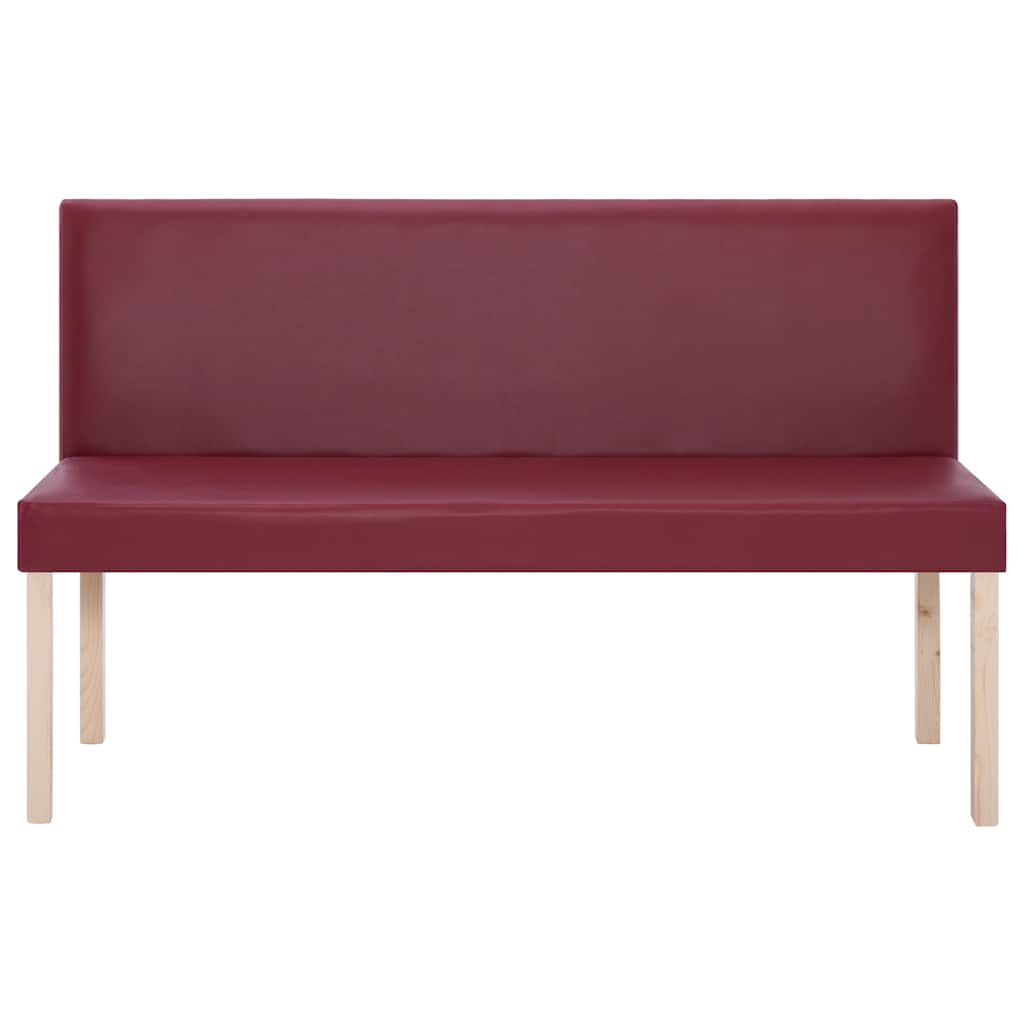 Vidaxl bankje 139,5 cm kunstleer wijnrood