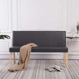 Vidaxl bankje 139,5 cm kunstleer grijs