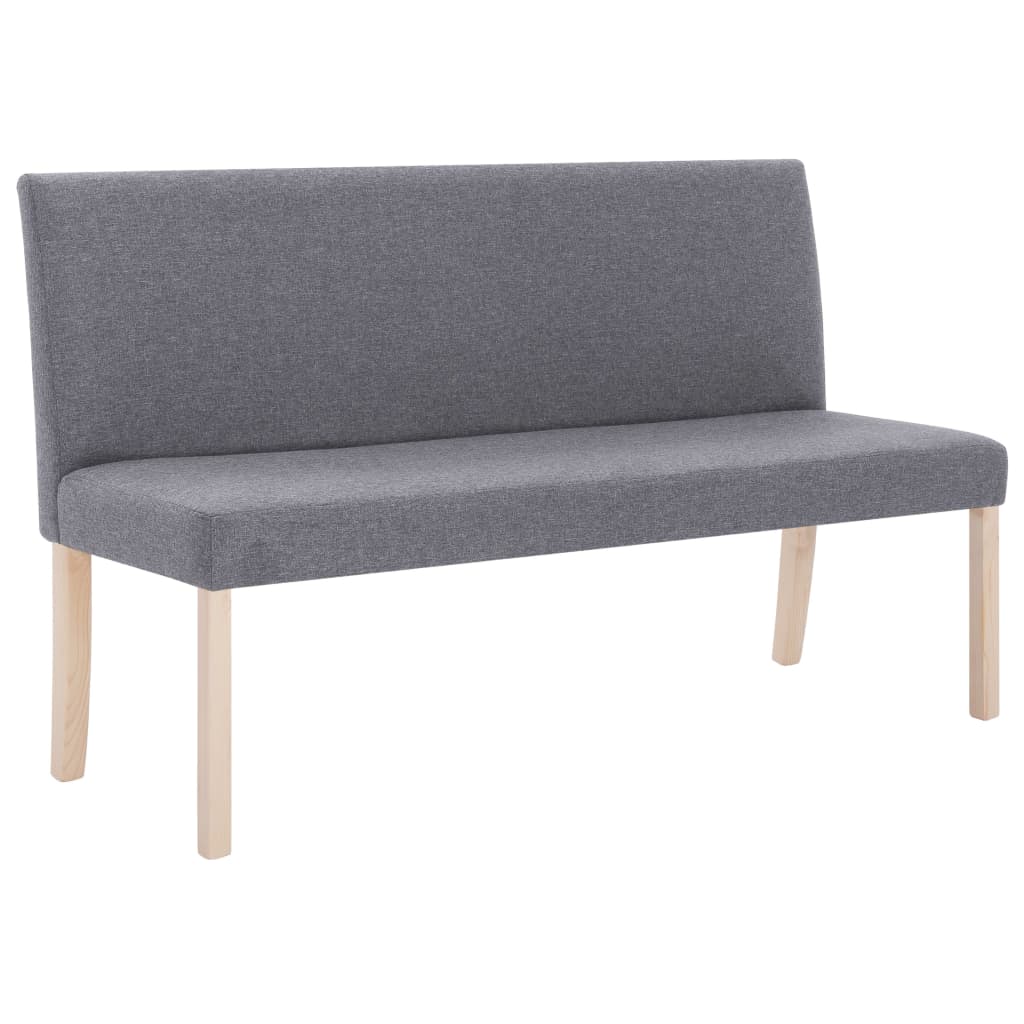 Vidaxl bankje 139,5 cm polyester lichtgrijs
