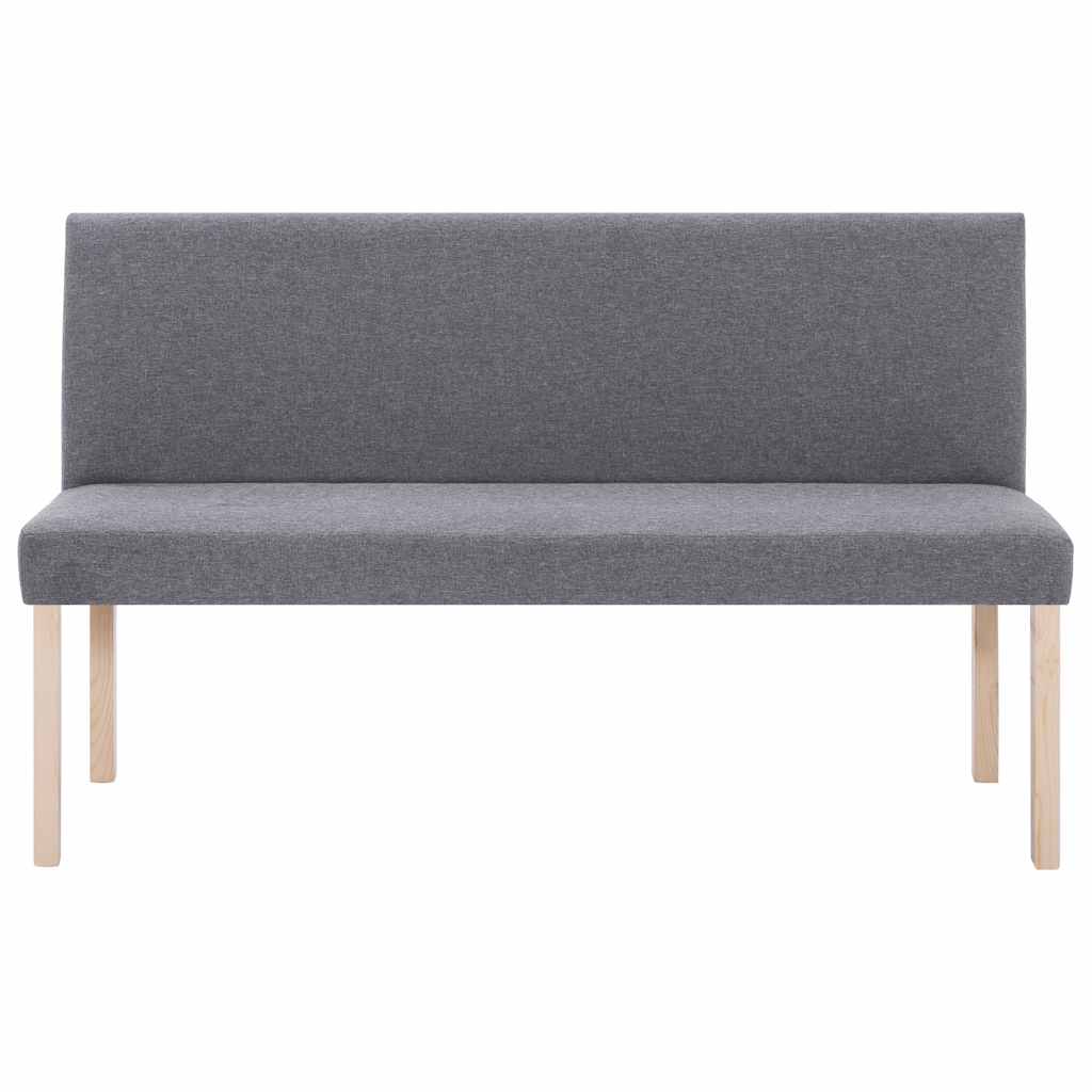 Vidaxl bankje 139,5 cm polyester lichtgrijs