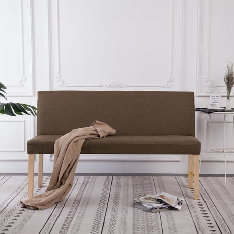Vidaxl bankje 139,5 cm polyester bruin