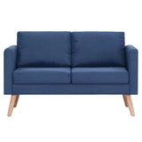 Vidaxl tweezitsbank stof blauw