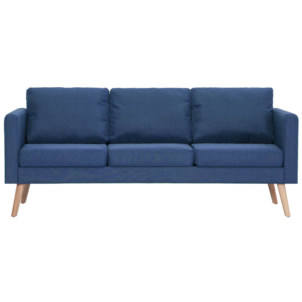 Vidaxl driezitsbank stof blauw