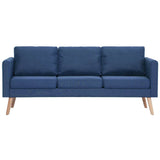 Vidaxl driezitsbank stof blauw