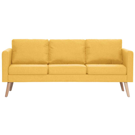 Vidaxl driezitsbank stof geel
