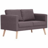Vidaxl tweezitsbank stof taupe