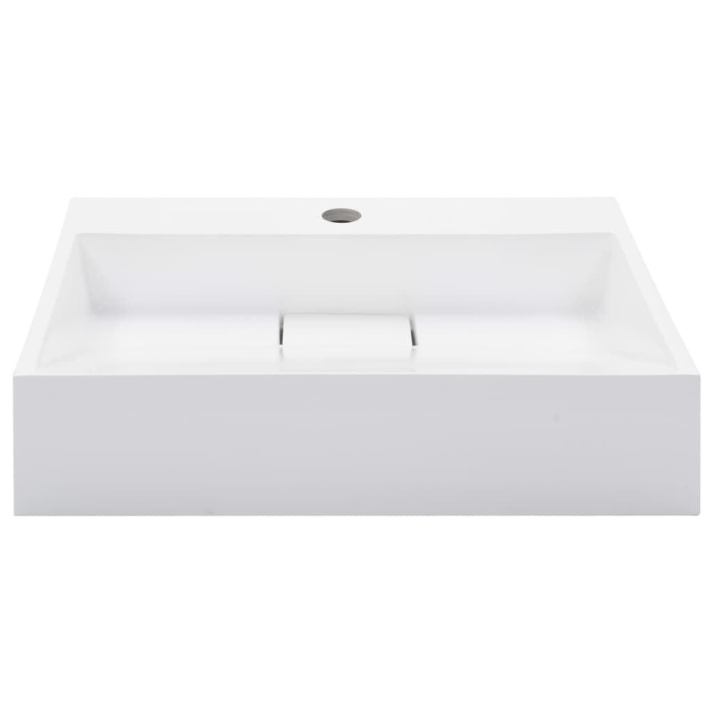 Vidaxl Washbasin 50x38x13 cm mineralni listi marmor lito belo