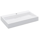 Vidaxl Washbasin 80x46x11 cm mineralni listi marmor lito belo