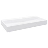 Vidaxl Washbasin 100x46x11 cm en marbre minéral moulé moulé blanc