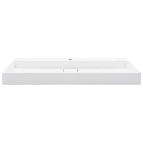 Vidaxl wastafel 120x46x11 cm mineraal gegoten marmer gegoten wit
