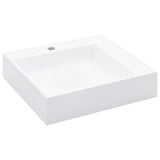 Vidaxl Washbasin 50x50x12,3 cm mineralni listi marmor lito belo